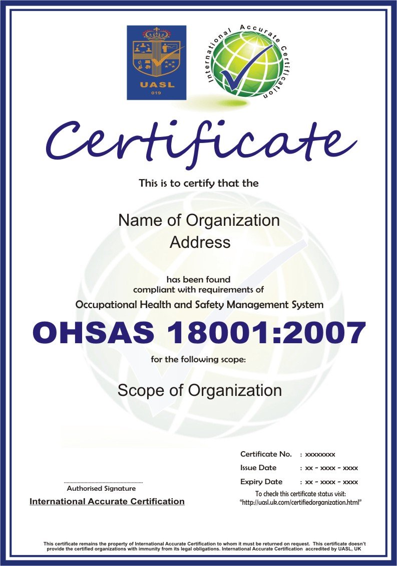 OHSAS 18001 : 2007